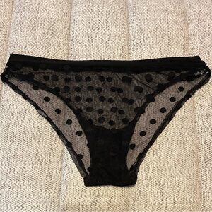 BootayBag Black Mesh Polka Dot Bikini — Size M